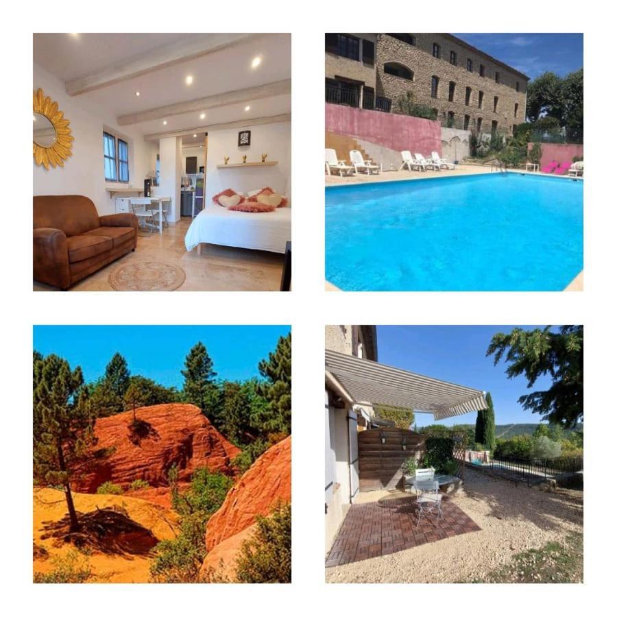 Logement D'Exception Pres Du Colorado Provencal Dans Une Residence Au Calme Avec Piscine Offrant Une Vue Imprenable Sur Le Luberon Depuis Sa Terrasse Viens Eksteriør billede